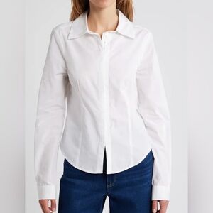 PAIGE White rosaly Women's Button-Down Shirt